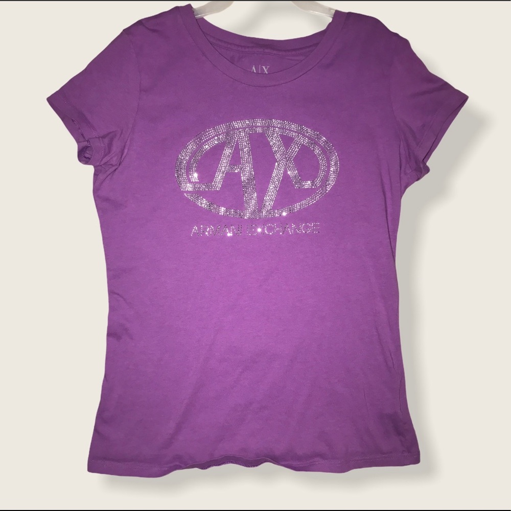 Armani Exchange rhinestone shirt